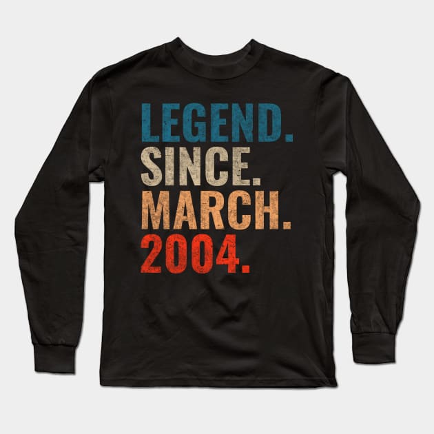 Legend since March 2004 Retro 2004 Long Sleeve T-Shirt by TeeLogic